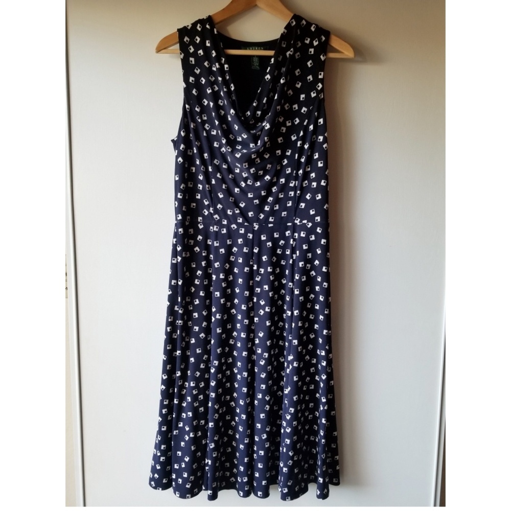 LAUREN Ralph Lauren Navy Sleeveless Dress